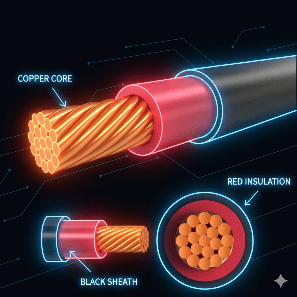 single core copper unarmoured cable.